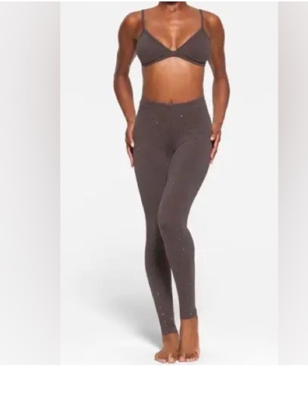 NWOT NWT RARE SKIMS OUTDOOR RHINESTONE LEGGING  GREY CHALK | LARGE